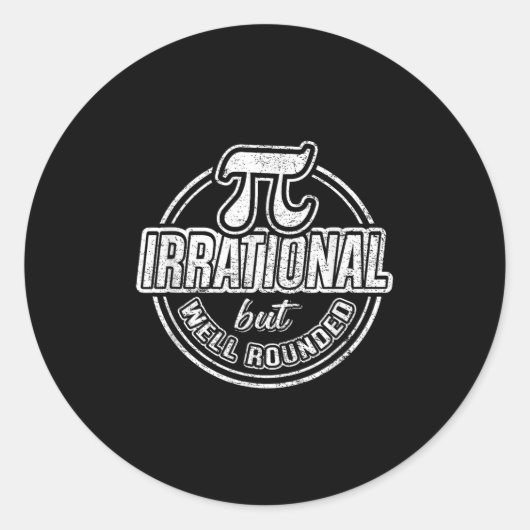 Pi Day 3月14日引用文 – グラフおもしろいィック演算おたく ラウンドシール (正面)