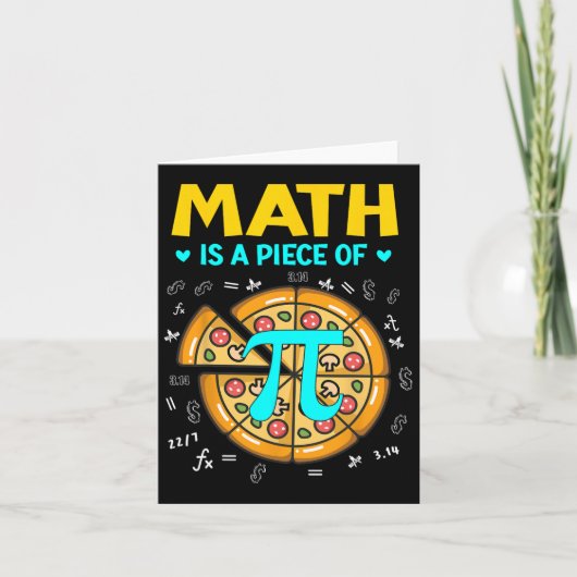 Pi Day 3.14数学はピザビットコインのスタートの一部である カード (正面)
