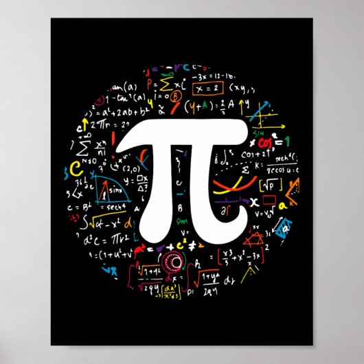 Pi Day 3.14159 Piシンボル科学と数学先生 ポスター (正面)