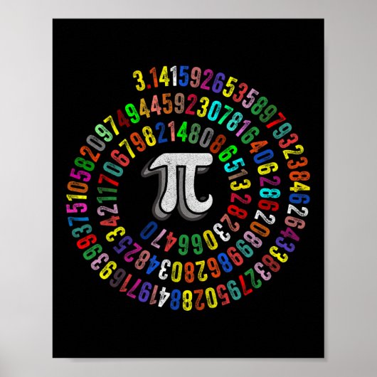 Pi Day 3.14159 Piシンボル科学と数学先生 ポスター (正面)
