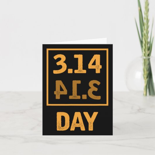 Pi Day - 3.14 =パイバイクワードの偶然の一致 カード (正面)