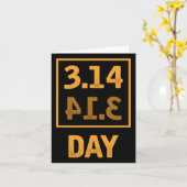 Pi Day - 3.14 =パイバイクワードの偶然の一致 カード (黄色い花)