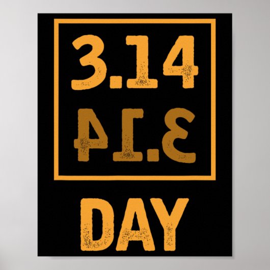 Pi Day - 3.14 =パイバイクワードの偶然の一致 ポスター (正面)