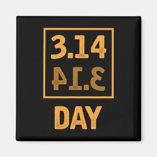Pi Day - 3.14 =パイバイクワードの偶然の一致 マグネット (正面)