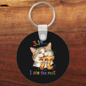 Pi Day 3.14 Funny Pie Menu Poster _ Math Lover Déc キーホルダー (正面)