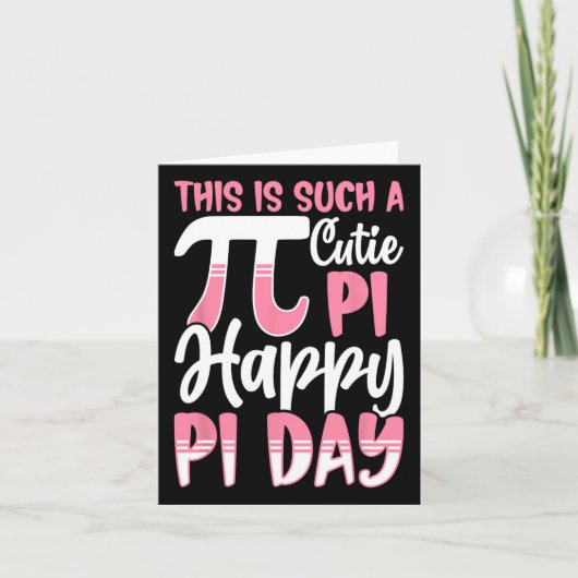 Pi Day 3.14 Pi記号 – これはPi Haのようなかわいこちゃんである カード (正面)