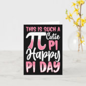 Pi Day 3.14 Pi記号 – これはPi Haのようなかわいこちゃんである カード (黄色い花)