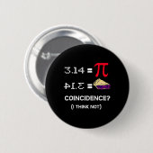 Pi Day 3.15 Piシンボル科学および数学先生Gif 缶バッジ (正面&裏面)