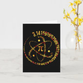 Pi Day Atom Pi 3.14理数愛好家 カード (黄色い花)