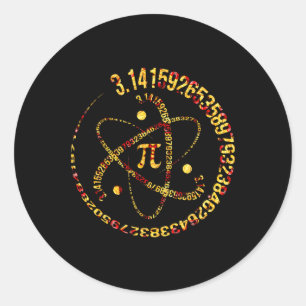 Pi Day Atom Pi 3.14理数愛好家 ラウンドシール