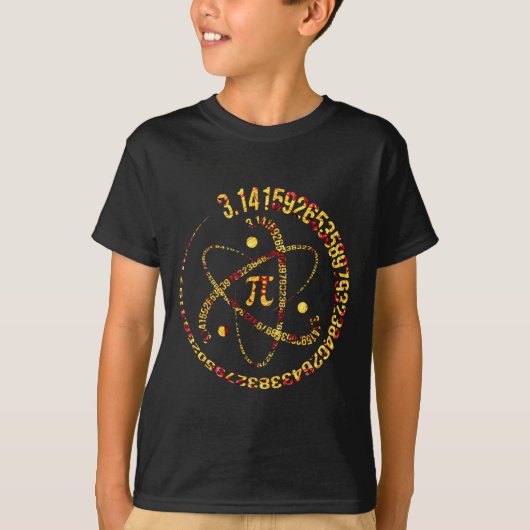 Pi Day Atom Pi 3.14理数愛好家 Tシャツ (正面)