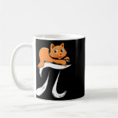 Pi Day Cat Kitten 3月14日マス数学 コーヒーマグカップ (左)