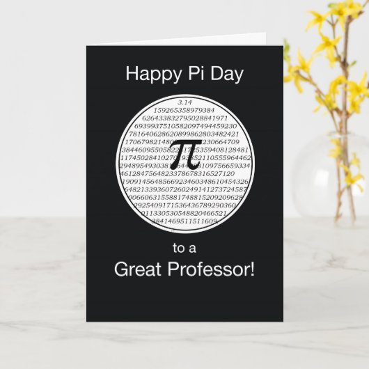 Pi Day Circle教授 カード (黄色い花)
