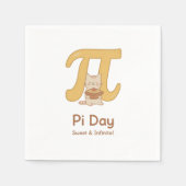 Pi Day Cute Cat Postcard – Sweet & Infinite | Math スタンダードカクテルナプキン (正面)