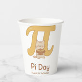 Pi Day Cute Cat Postcard – Sweet & Infinite | Math 紙コップ (正面)