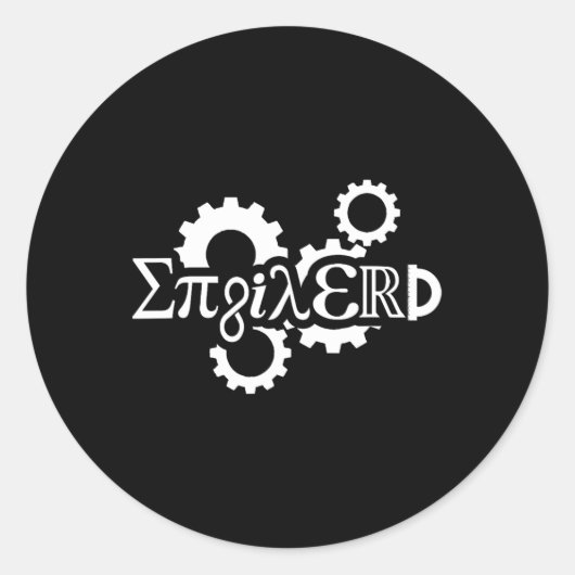 Pi Day Enginerdエンジニアメカニカルギア ラウンドシール (正面)