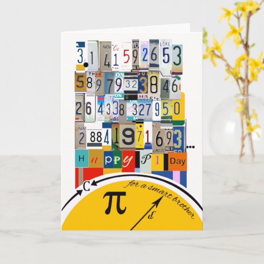 Pi Day for Brother, Crunching Numbers カード (黄色い花)