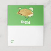 Pi Day Green Apple Pie Cartoonの文字番号 プレイスカード (外部開封)