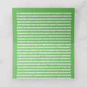 Pi Day Green Apple Pie Cartoonの文字番号 プレイスカード (内部開封)