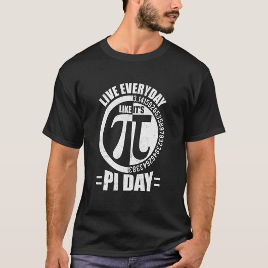 Pi Day Live毎日のようにPi Day Math 14 Marc Tシャツ (正面)
