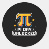 Pi Day March 14 Math Nerd Pie Food Funny Gift Outf ラウンドシール (正面)