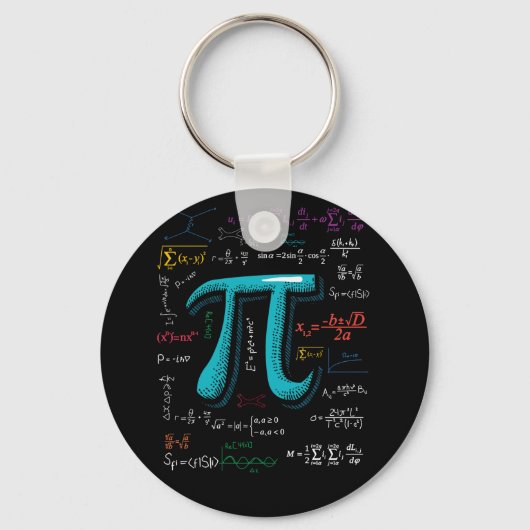 Pi Day Math Equation Mathematic Teacher Student キーホルダー (正面)