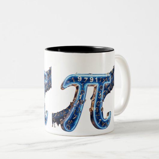 Pi Day Mug 3.14 – Funny Math Lover Gift –Nerd Coff ツートーンマグカップ (正面右)