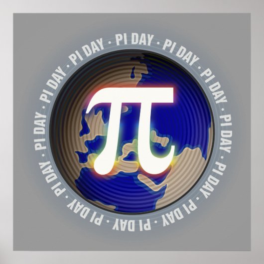 Pi Day on Earth – 数学ポスター ポスター (正面)