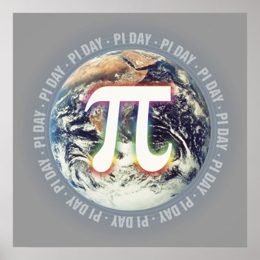 Pi Day on Earth – 数学ポスター ポスター (正面)