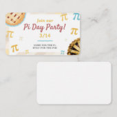 Pi Day Party – Come for the Pi, Stay for the Pie エンクロージャーカード (正面/裏面)