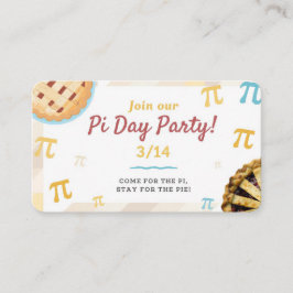 Pi Day Party  – Come for the Pi, Stay for the Pie エンクロージャーカード