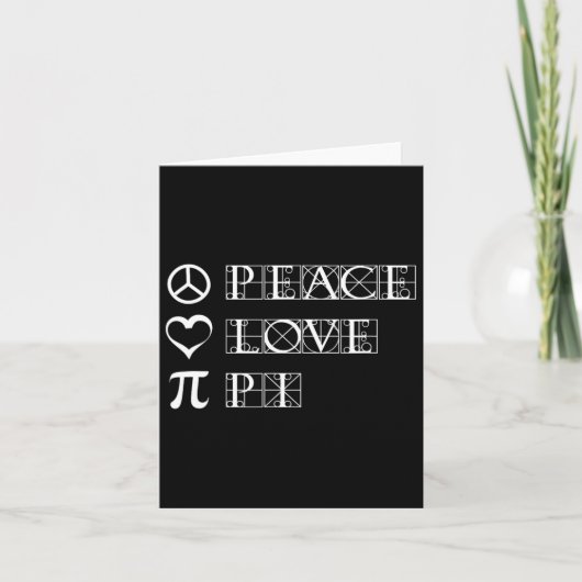 Pi Day Peace Love Math Geometry三角法 カード (正面)