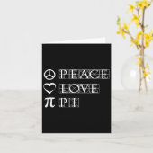 Pi Day Peace Love Math Geometry三角法 カード (黄色い花)