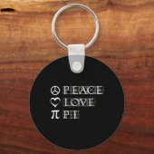 Pi Day Peace Love Math Geometry三角法 キーホルダー (正面)