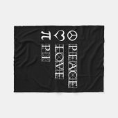 Pi Day Peace Love Math Geometry三角法 フリースブランケット (正面(横))