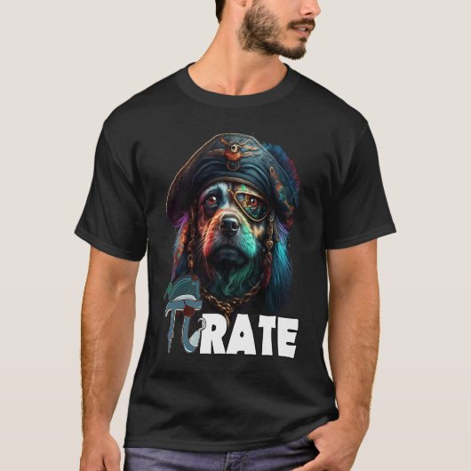 Pi Day Pi rate Dog 314 Funny Math Science Teacher  Tシャツ (正面)
