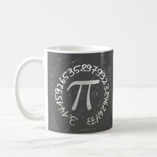 Pi Day PiDay Chalkboard教育 コーヒーマグカップ (左)