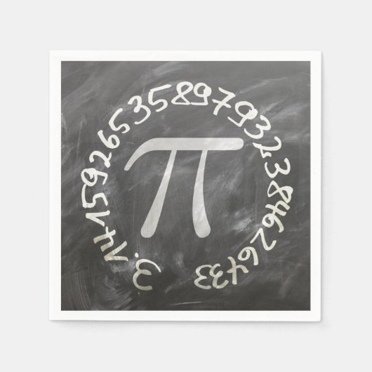 Pi Day PiDay Chalkboard教育 スタンダードカクテルナプキン (正面)