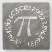 Pi Day PiDay Chalkboard教育 ストーンコースター (正面)