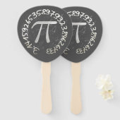 Pi Day PiDay Chalkboard教育 ハンドファン (正面&裏面)