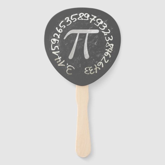 Pi Day PiDay Chalkboard教育 ハンドファン (裏面)
