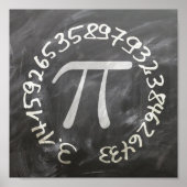 Pi Day PiDay Chalkboard教育 ポスター (正面)
