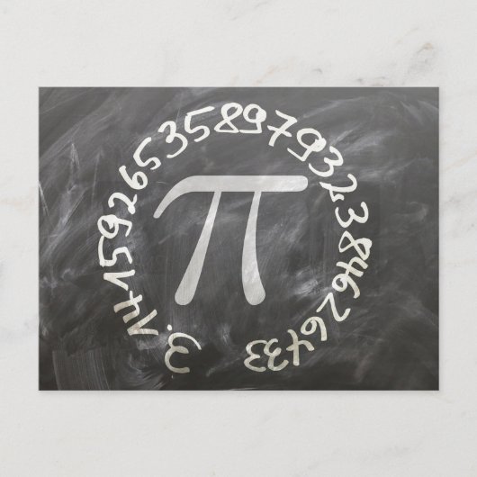 Pi Day PiDay Chalkboard教育 ポストカード (正面)