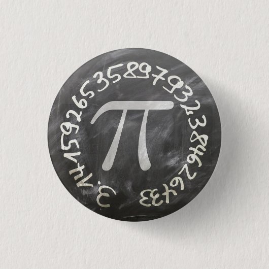 Pi Day PiDay Chalkboard教育 缶バッジ (正面)