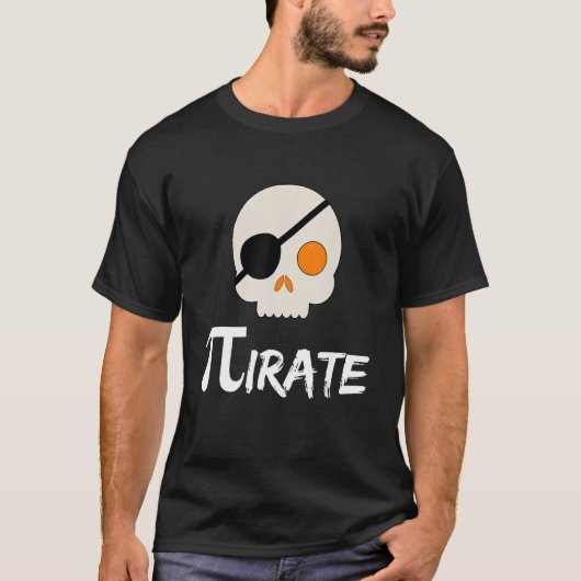 Pi Day Pirate  3 14 Math Geek Cool Pi Teacher Pres Tシャツ (正面)