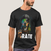 Pi Day Pirate Dog 3 14 Funny Math Science Teacher  Tシャツ (正面)