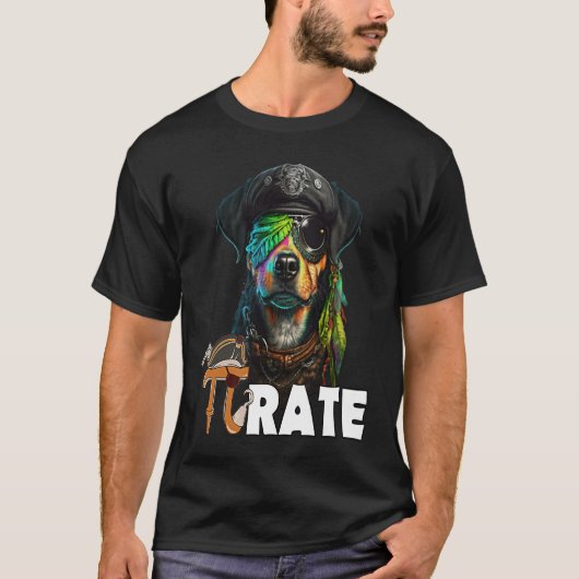 Pi Day Pirate Dog 3 14 Funny Math Science Teacher  Tシャツ (正面)