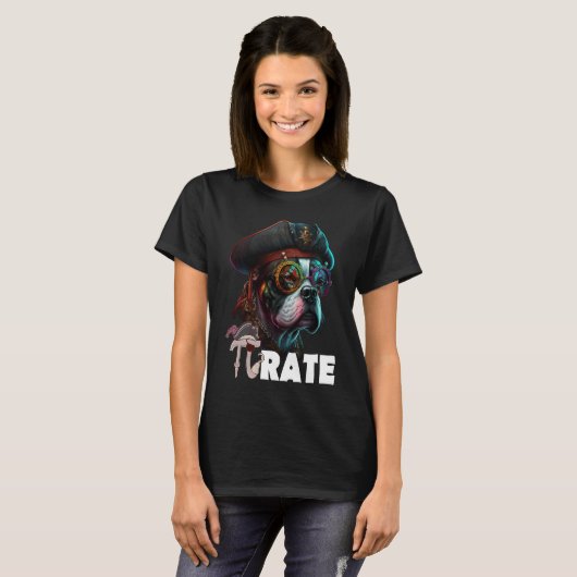 Pi Day Pirate Dog 3 14 Funny Math Science Teacher  Tシャツ (正面フル)