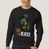 Pi Day Pirate Dog 3 14 Math Science Teacher Pi Rat スウェットシャツ (正面)