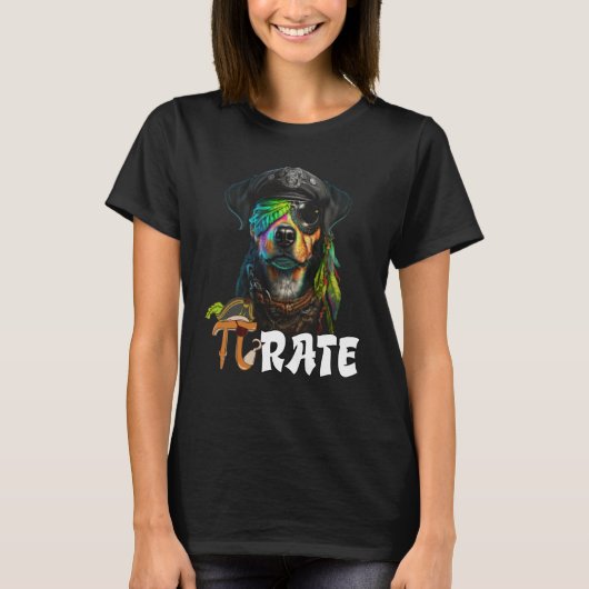 Pi Day Pirate Dog 3 14 Math Science Teacher Pi Rat Tシャツ (正面)